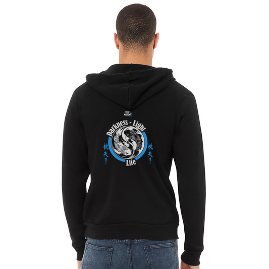 Canvas Unisex Full Zip Hoodie - black