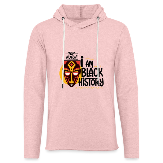 Unisex Lightweight Terry Hoodie - cream heather pink