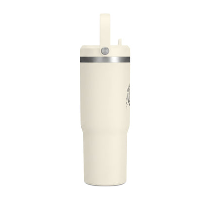 Nomad 32oz Tumbler — Adventure Camp Travel Mug with 'Wander & Live' Compass Design