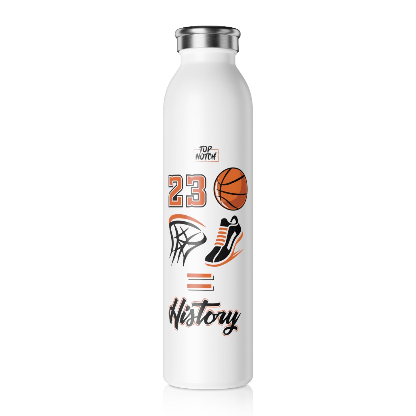 29oz Basketball History Slim Water Bottle - Trendy Athletic Hydration