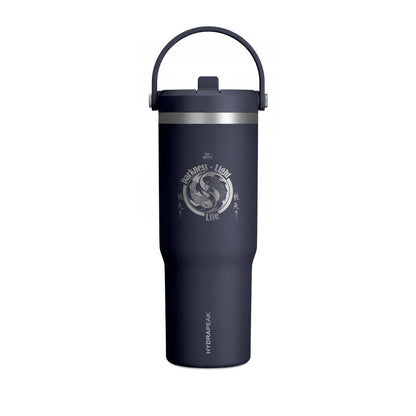 Nomad 32oz Tumbler — Adventure Camp Travel Mug with 'Wander & Live' Compass Design