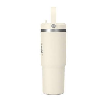 Nomad 32oz Tumbler — Adventure Camp Travel Mug with 'Wander & Live' Compass Design