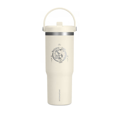 Nomad 32oz Tumbler — Adventure Camp Travel Mug with 'Wander & Live' Compass Design