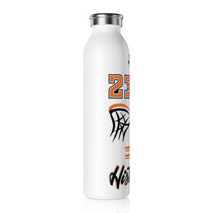 Basketball 23 Slim Water Bottle — '23 + Hoop = History' Sports Stainless Bottle