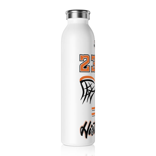 Basketball 23 Slim Water Bottle — '23 + Hoop = History' Sports Stainless Bottle