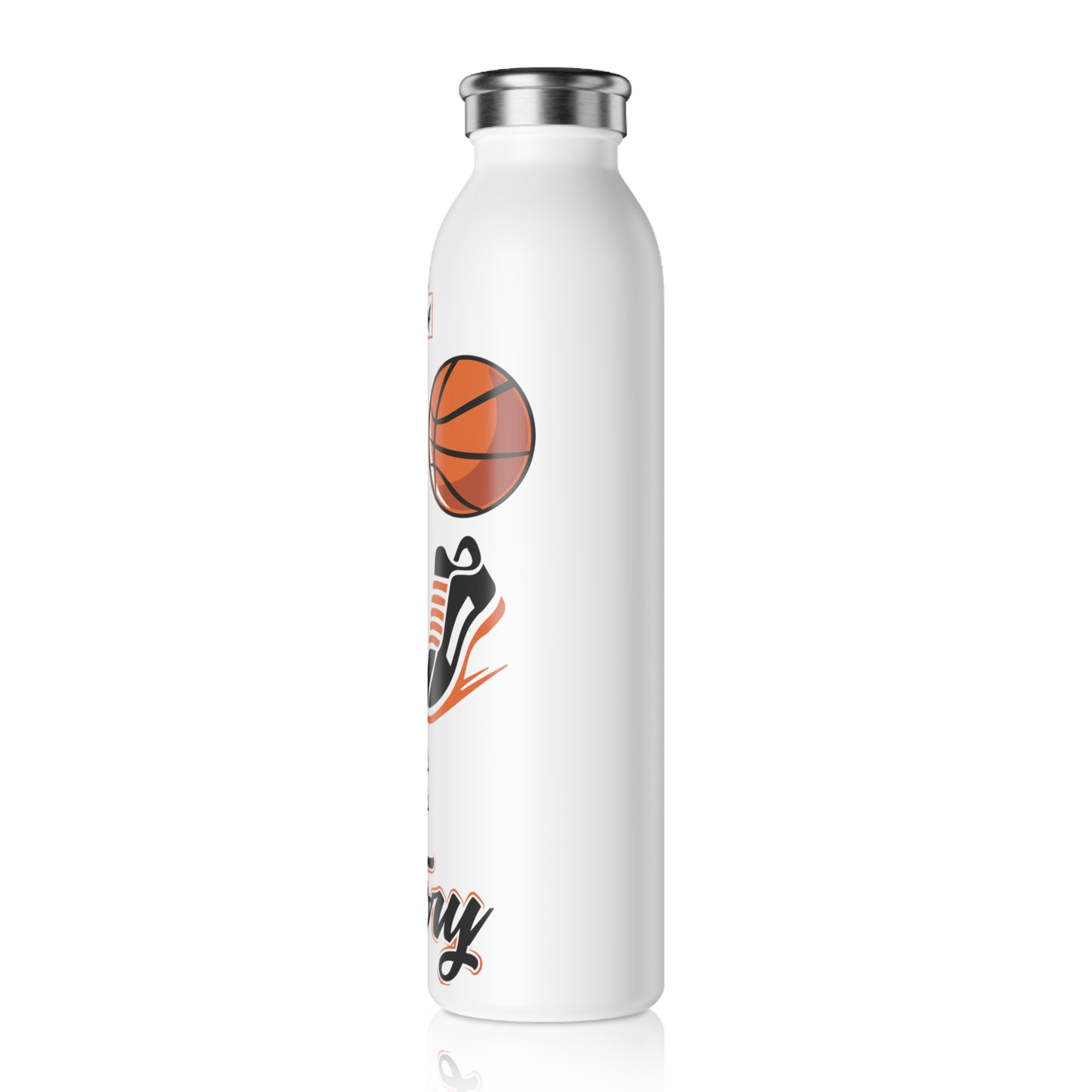 Basketball 23 Slim Water Bottle — '23 + Hoop = History' Sports Stainless Bottle