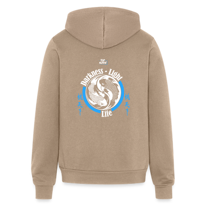 Canvas Unisex Full Zip Hoodie - tan
