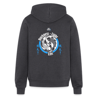 Canvas Unisex Full Zip Hoodie - charcoal grey