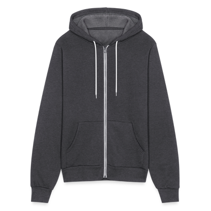 Canvas Unisex Full Zip Hoodie - charcoal grey
