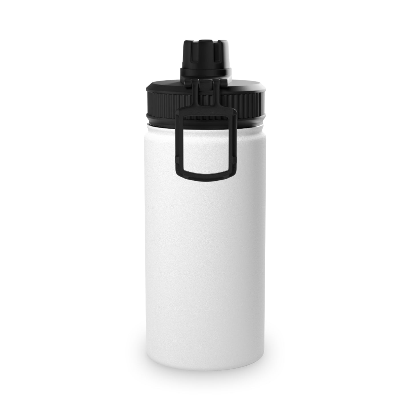 Geometric African Art Stainless Steel Water Bottle - Sports Lid