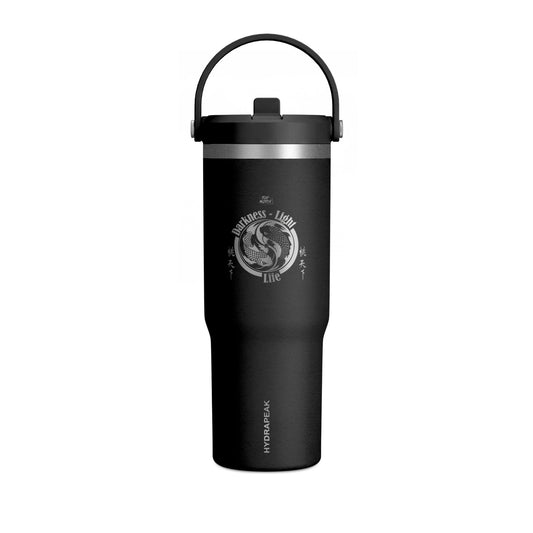 Nomad 32oz Tumbler — Adventure Camp Travel Mug with 'Wander & Live' Compass Design