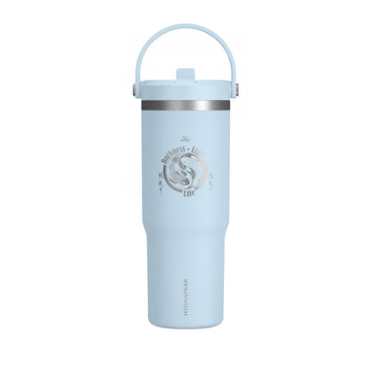 Nomad 32oz Tumbler — Adventure Camp Travel Mug with 'Wander & Live' Compass Design